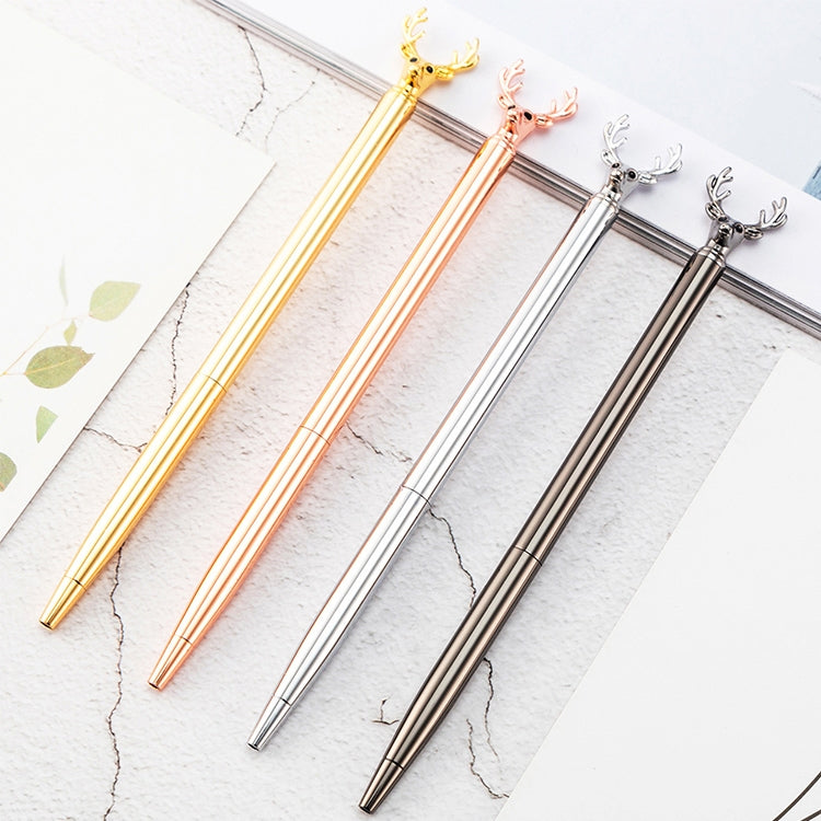 2 PCS Cute Ball Pens Metal Elk Dree Ballpoint Pens School Stationery Office Supplies