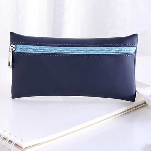 PU Leather Pencil Case Girls Boys School Big Pencil Case Pencil Box Cosmetic Bag School Supplies Stationery Gift