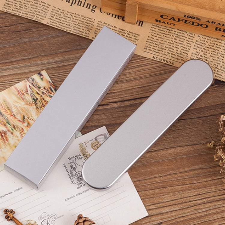 10 PCS Silver Pencil Case Advanced Metal Fountain Pen Box Stationery Gift For Office School Supplies