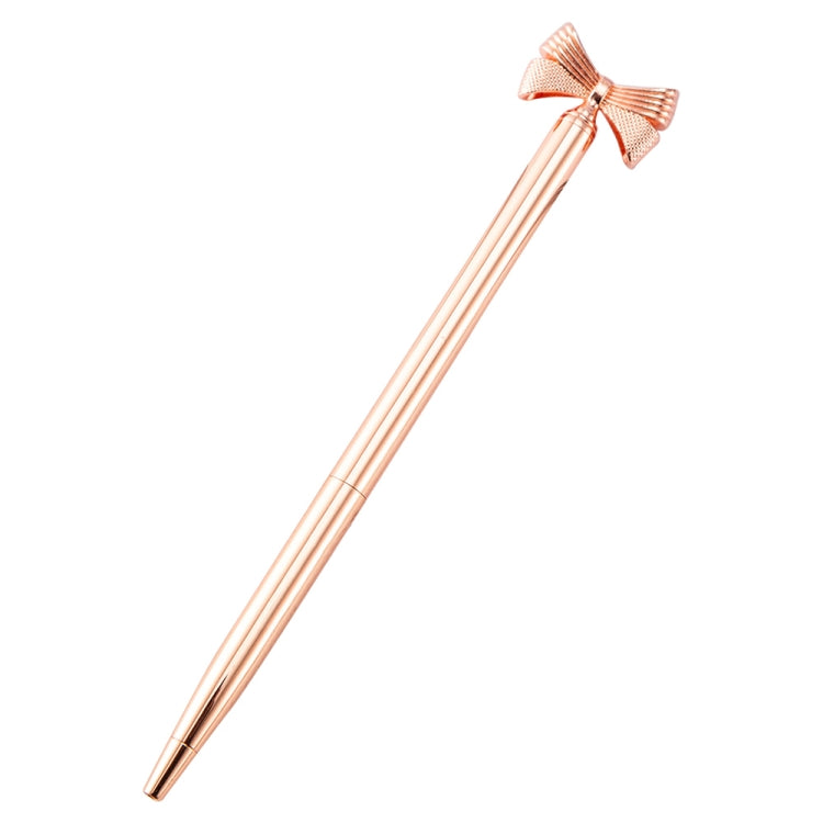 2 PCS Cute Bow Ballpoint Pen Metal Ball Pen Fashion School Office Supplies Students Gift