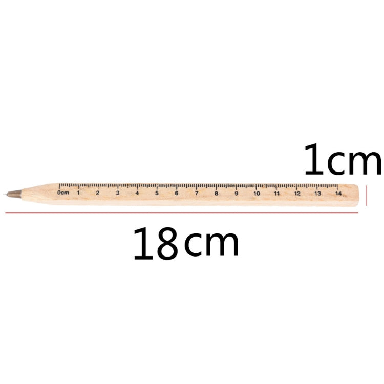 2 PCS Novelty Handmade Wooden Environmental Ruler Design DIY Multifunction Ballpoint Pen Writing Supplies