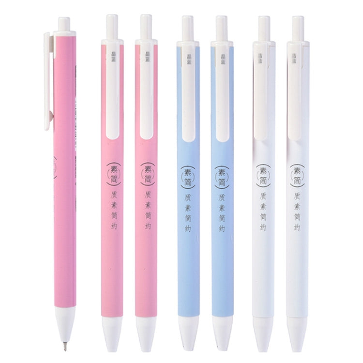 60 PCS 0.7mm Blue Refill Ballpoint Pen Plastic Press Writing Pens Office Supplies
