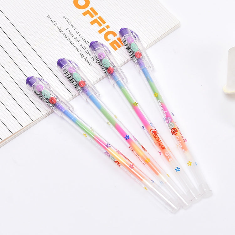 4 PCS Highlighters Stationery Writing Office Pen 6 in 1 Watercolor Pen Water Chalk DIY Handmade Photo Album Color Pen