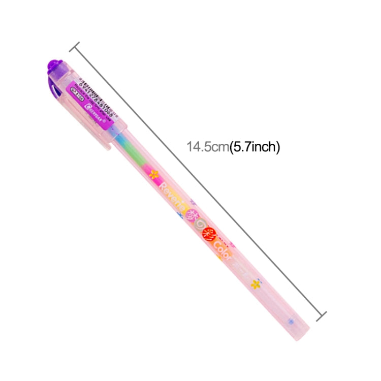 4 PCS Highlighters Stationery Writing Office Pen 6 in 1 Watercolor Pen Water Chalk DIY Handmade Photo Album Color Pen