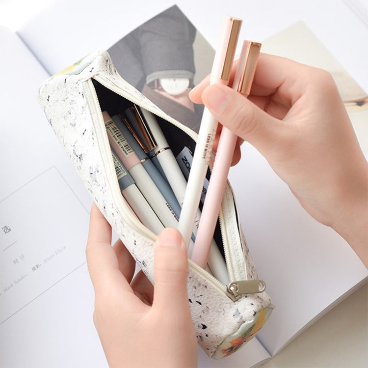 Creative Pencil Bag Kimbap Rice Cylinder Fashion Cute Printing Zipper Pencil Bag Student Pencil Case