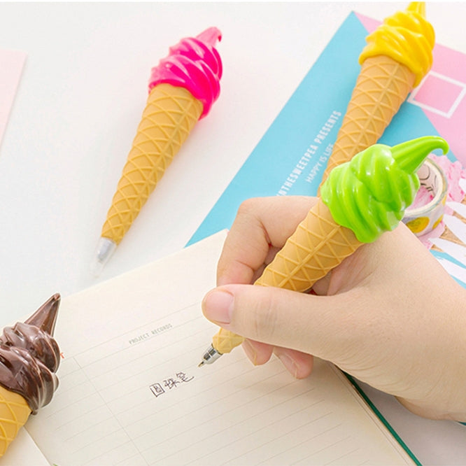3 PCS Ice Cream Ballpoint Pens Office and School Kids Children Students Ball pen Stationery Random Color Delivery