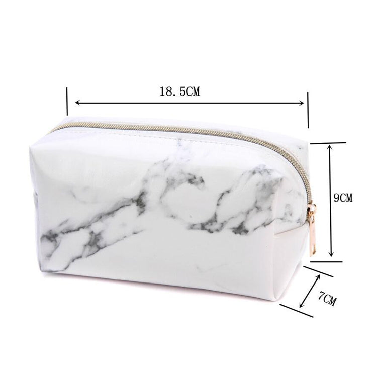 Cute Marble Pattern Pencil Cases Big Capacity PU Leather Cosmetic Bag Pencil Bag School Office Supplies