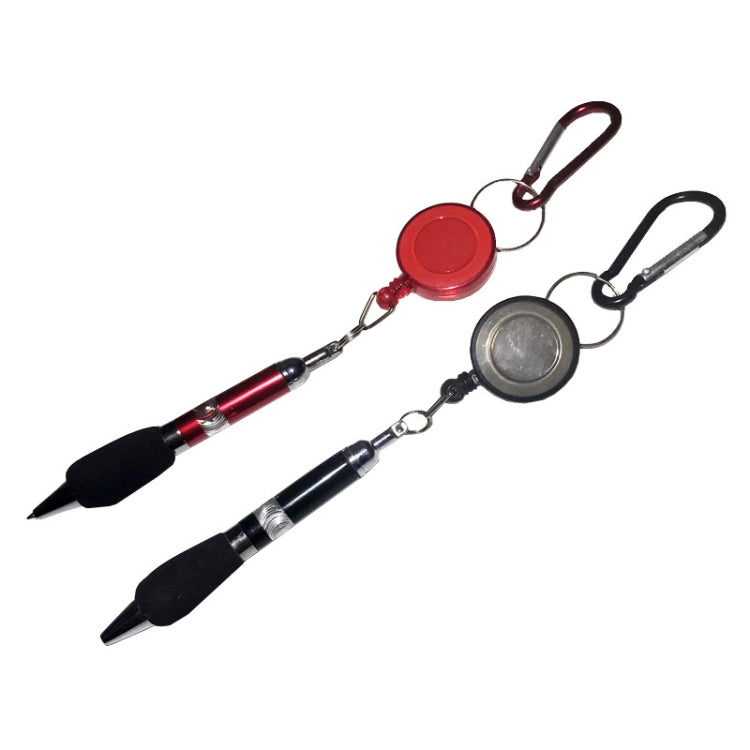 12PCS Retractable Badge Reel Belt Clip Carabiner Pen Ballpoint Pens Random Color Delivery
