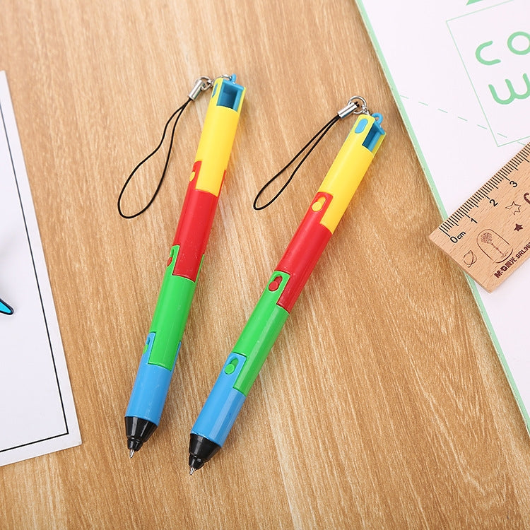 10 PCS Creative Foldable Cute Plastic Ballpoint Pen Kawaii Stationery School Office Supplies