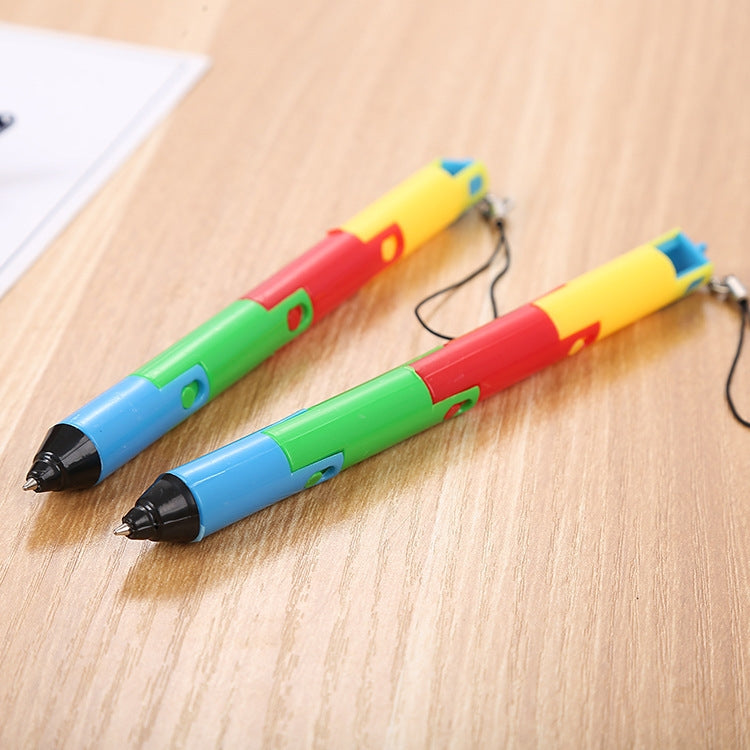 10 PCS Creative Foldable Cute Plastic Ballpoint Pen Kawaii Stationery School Office Supplies