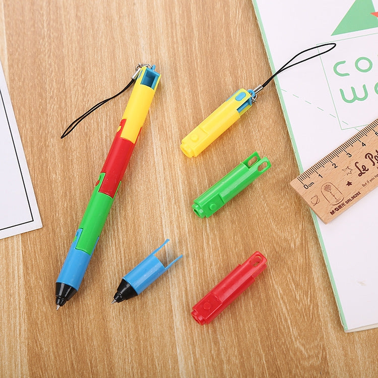 10 PCS Creative Foldable Cute Plastic Ballpoint Pen Kawaii Stationery School Office Supplies