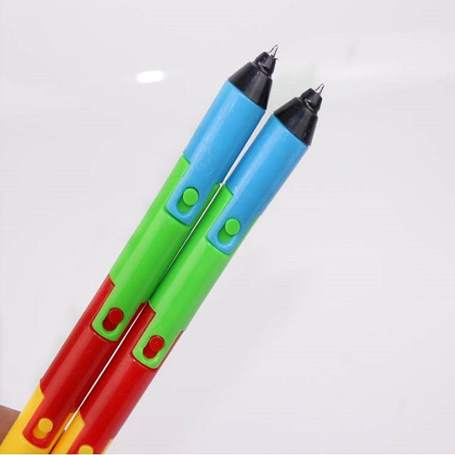 10 PCS Creative Foldable Cute Plastic Ballpoint Pen Kawaii Stationery School Office Supplies