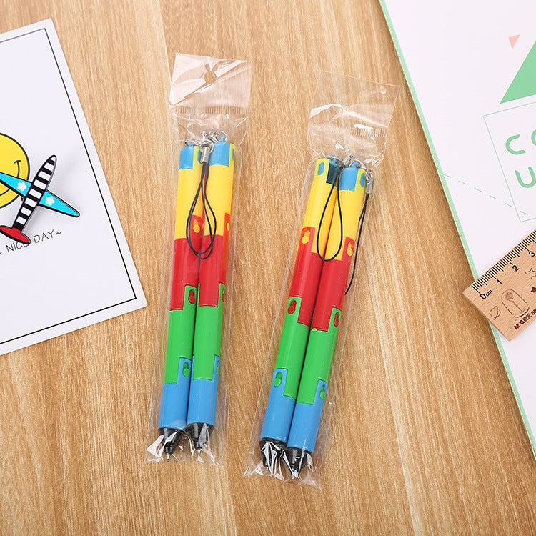 10 PCS Creative Foldable Cute Plastic Ballpoint Pen Kawaii Stationery School Office Supplies