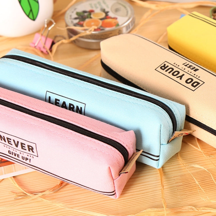 Simple Canvas Pencil-box Student School Pencil Case Office Stationery Storage Bag Small Items Bag
