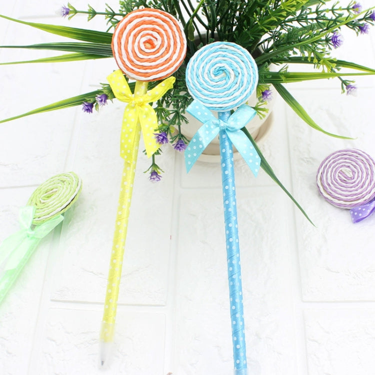 10 PCS Cute Cartoon Pen Bow Circle Lollipop Bow Style Ballpoint Pen(Random Color Delivery)