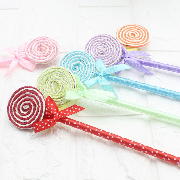 10 PCS Cute Cartoon Pen Bow Circle Lollipop Bow Style Ballpoint Pen(Random Color Delivery)