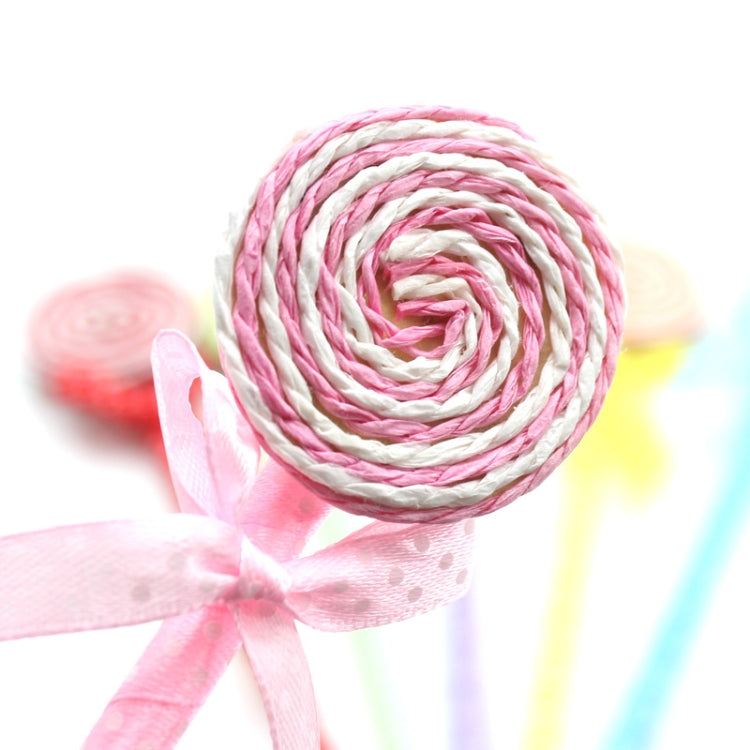 10 PCS Cute Cartoon Pen Bow Circle Lollipop Bow Style Ballpoint Pen(Random Color Delivery)