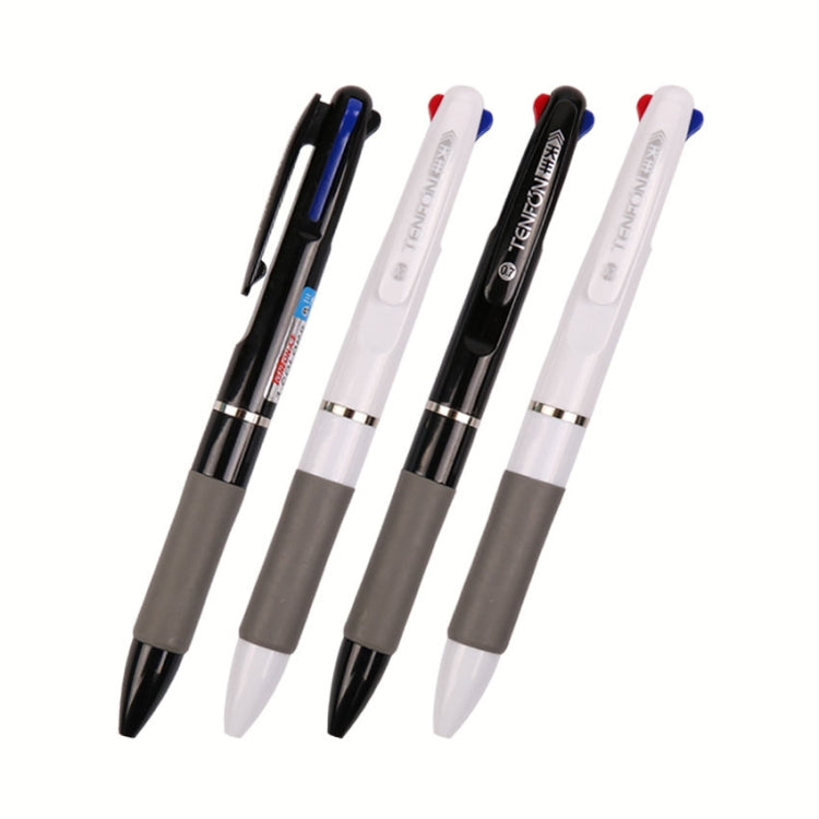 3 PCS 0.7mm Blue Red Black Ink Ballpoint Pen Office Supplies 3 in 1 Plastic Flexible Pen Random Color Delivery