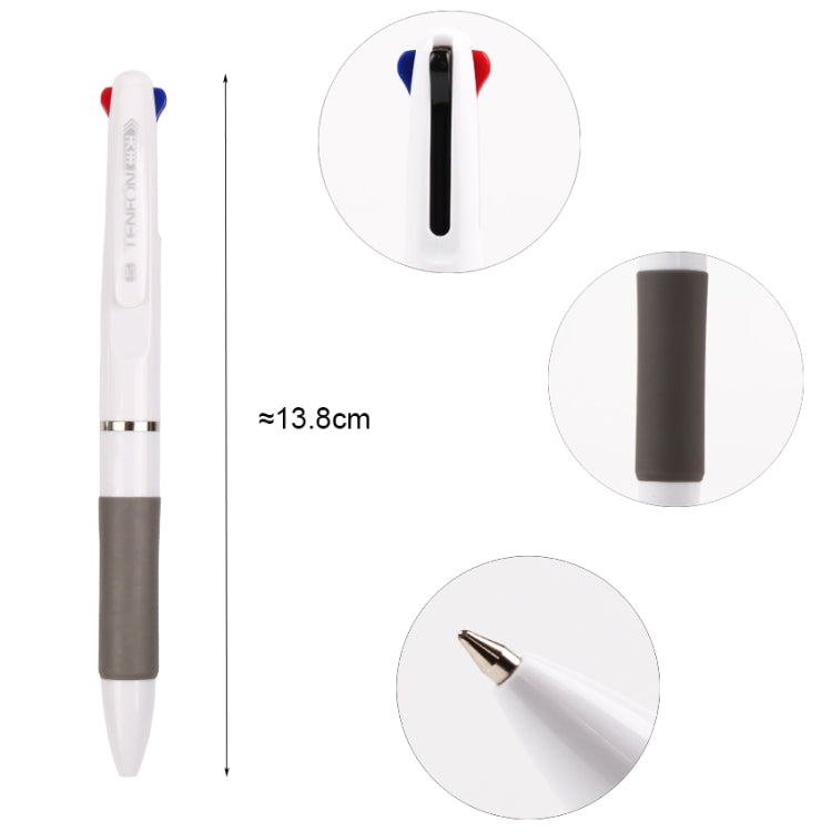 3 PCS 0.7mm Blue Red Black Ink Ballpoint Pen Office Supplies 3 in 1 Plastic Flexible Pen Random Color Delivery