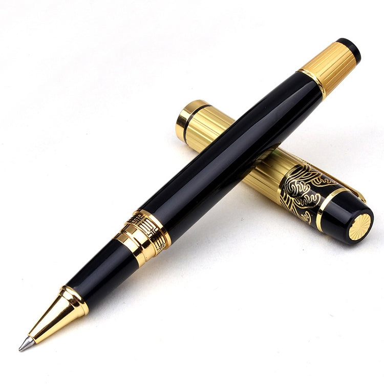 Office Gift Elegant Upscale Golden Metal Classical Piece Ballpoint Pens Roller Ball Pen, Type:Ballpoint Pen