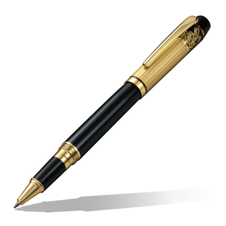 Office Gift Elegant Upscale Golden Metal Classical Piece Ballpoint Pens Roller Ball Pen, Type:Ballpoint Pen