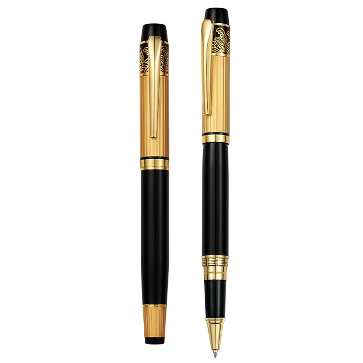 Office Gift Elegant Upscale Golden Metal Classical Piece Ballpoint Pens Roller Ball Pen, Type:Ballpoint Pen