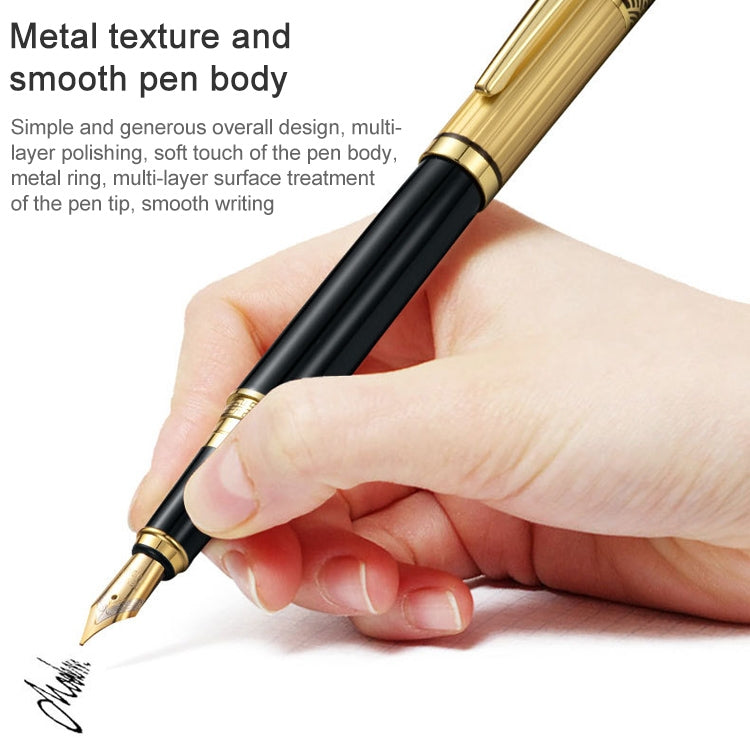 Office Gift Elegant Upscale Golden Metal Classical Piece Ballpoint Pens Roller Ball Pen, Type:Ballpoint Pen
