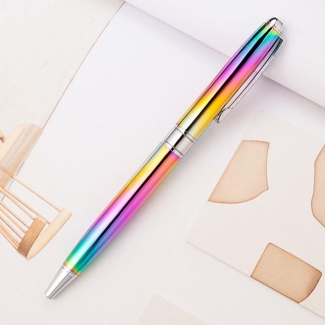 Metal Rotating Ballpoint Pen School Writing Office Signature Pen Creative Stationery Gift