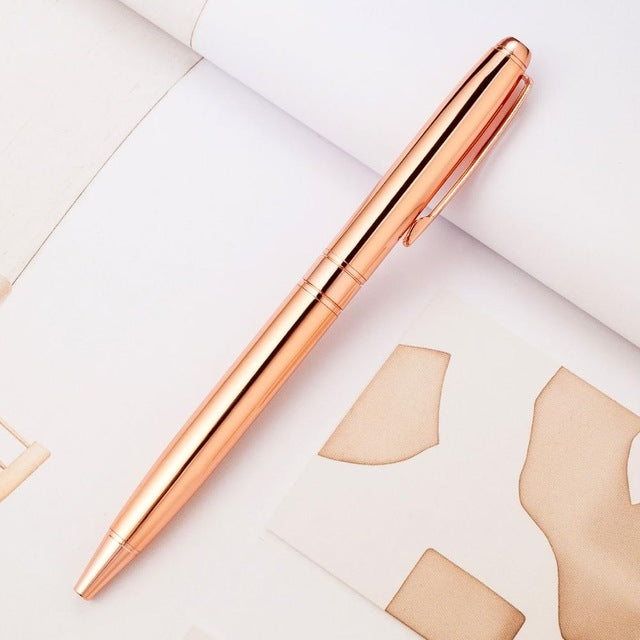 Metal Rotating Ballpoint Pen School Writing Office Signature Pen Creative Stationery Gift