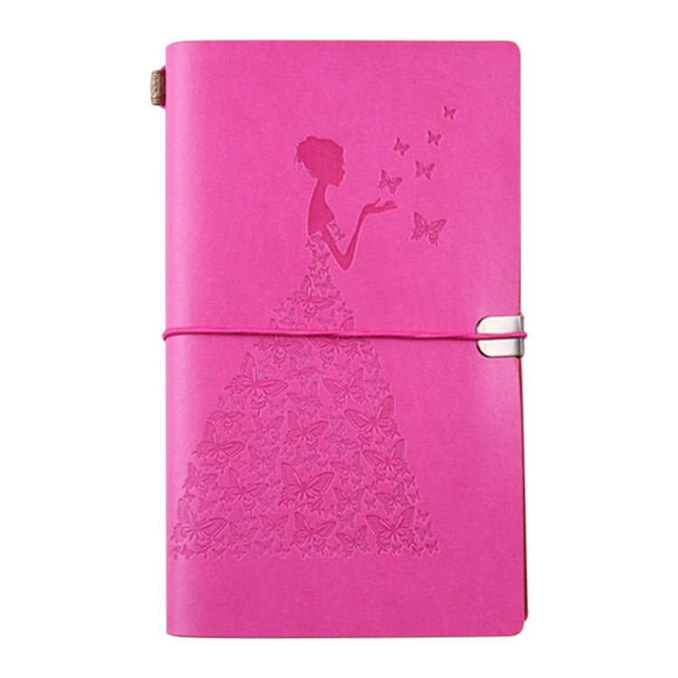 BSD020  Pretty Butterfly Lady Vintage Travelers Notebook Diary Notepad PU Leather Literature Journal Planners School Stationery
