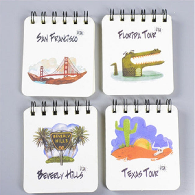 10 PCS 4F-NB Creative Coil Pocket Book with Small Notepad Fresh Retro Design Notebook, Color:Random delivery, Size:94x83mm