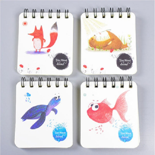 10 PCS 4F-NB Creative Coil Pocket Book with Small Notepad Fresh Retro Design Notebook, Color:Random delivery, Size:94x83mm
