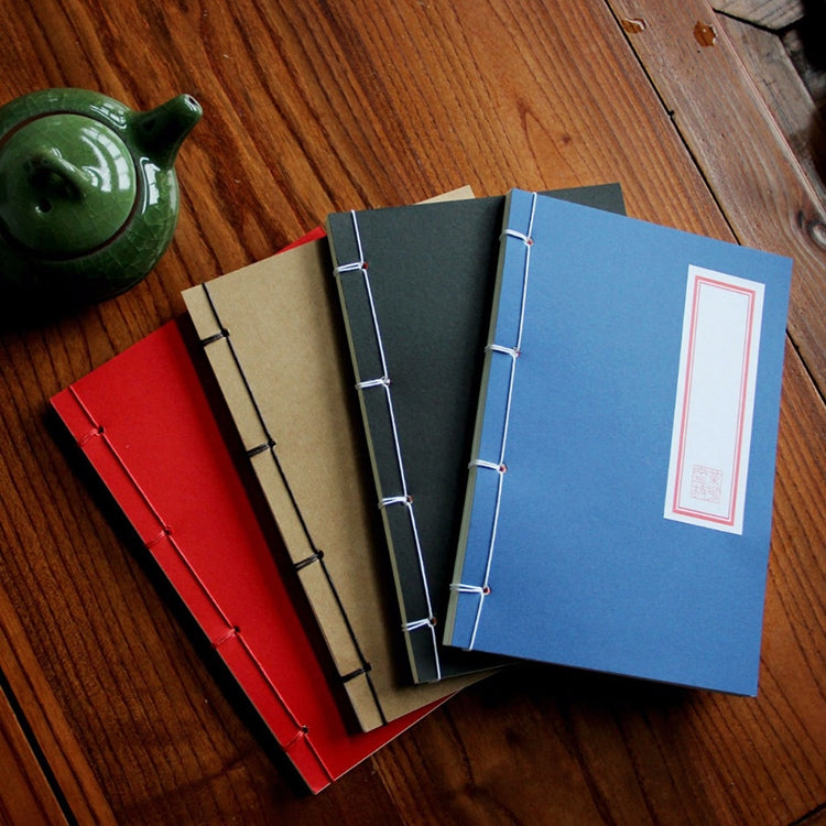 Chinese Style Traditional Ancient Notebook Antique Calligraphy Note Book Handmade Stitching Diary Kungfu Notepad