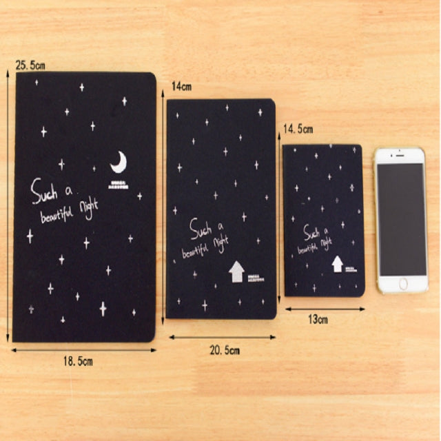 6 PCS Sketchbook Diary Drawing Painting Graffiti Soft Cover Black Paper Sketch Book Notebook Office School Supplies Gift, Size:S 56K