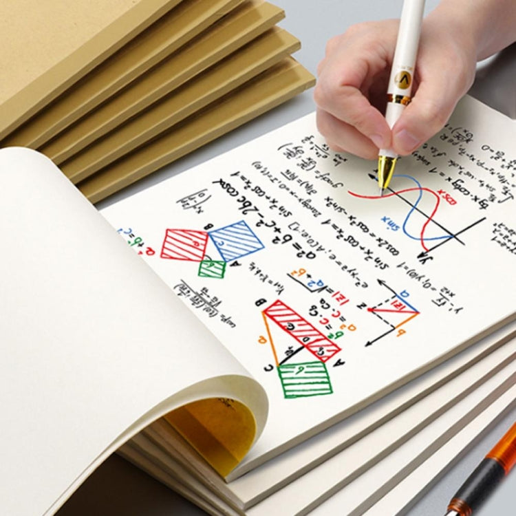 A4 Notebook Blank Inner Page Graffiti Draft Sketchbook Thickened Beige Sketching PaintingPaper