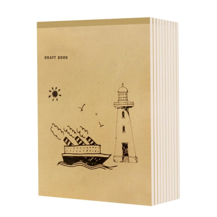 A4 Notebook Blank Inner Page Graffiti Draft Sketchbook Thickened Beige Sketching PaintingPaper