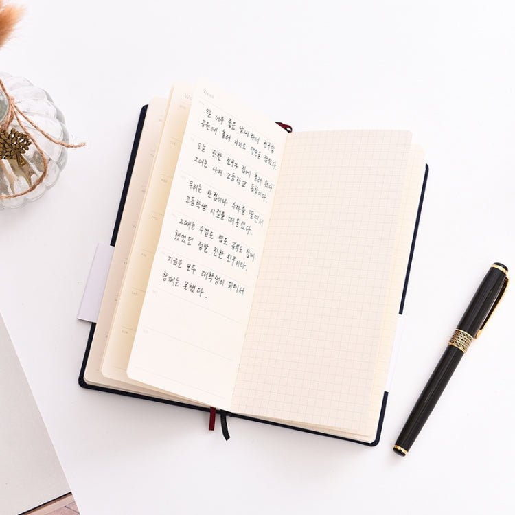 2 PCS Classic Hardcover Office School Weekly Planner Notebooks Stationery Personal Agenda Planner Organizer, Size:A6  18.9x9.4cm