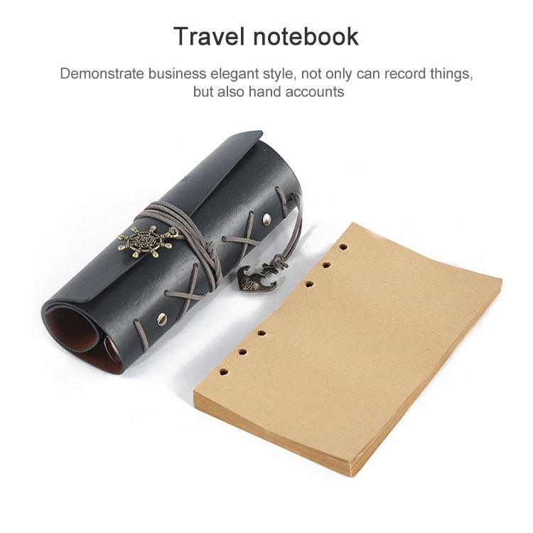 P697 Creative Corsair Anchor Stationery Notepad Office Supplies School Cute Retro Spiral Notebook Diary Book
