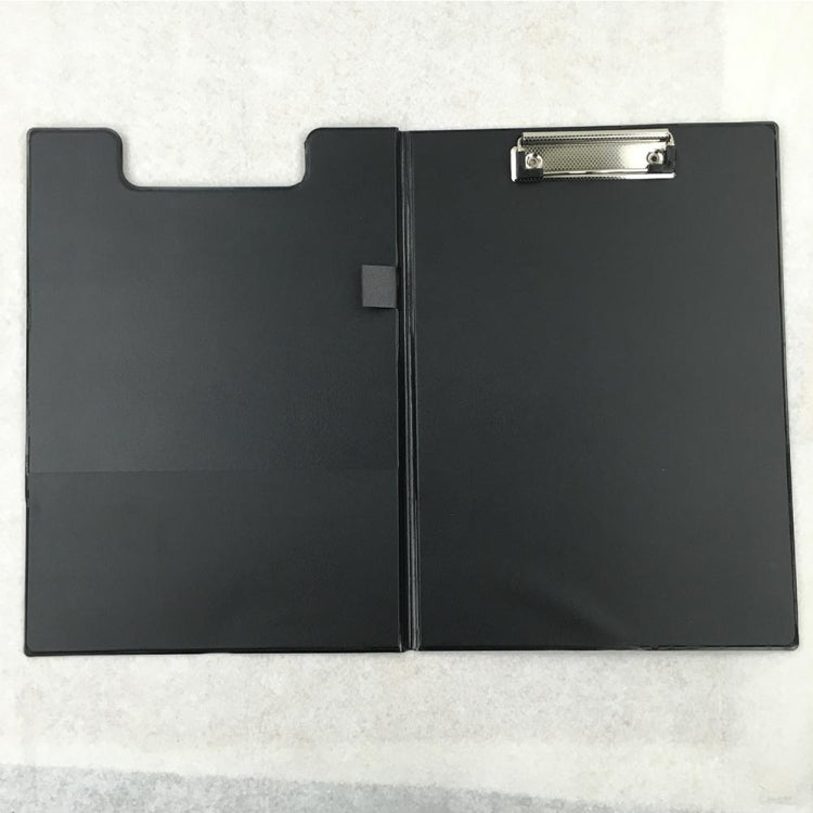 Office Document Holder Filing Clip Board A4 Leather Folding Clipboard, Random Color Delivery