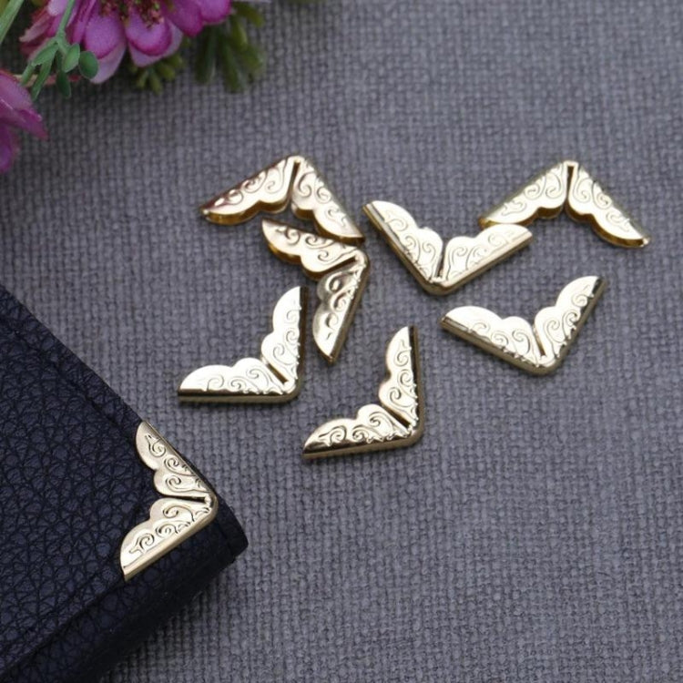 100 PCS Brass Metal Book Protector Scrapbook Notebook Folder Corner(Gold)
