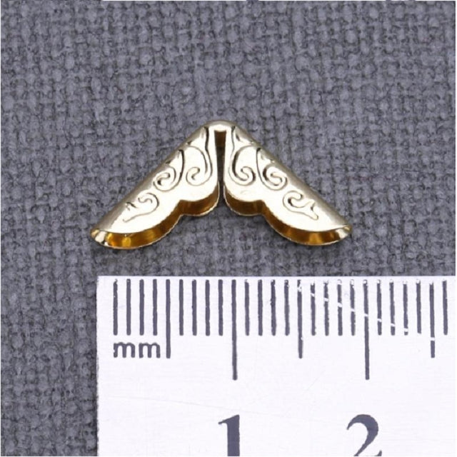 100 PCS Brass Metal Book Protector Scrapbook Notebook Folder Corner(Gold)