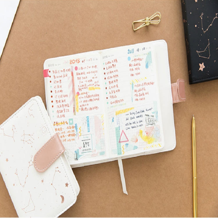 2453 Creative Constellation Schedule Planner Notebook Kawaii Scrapbook Soft Cover Diary Notebooks Office School Supplies