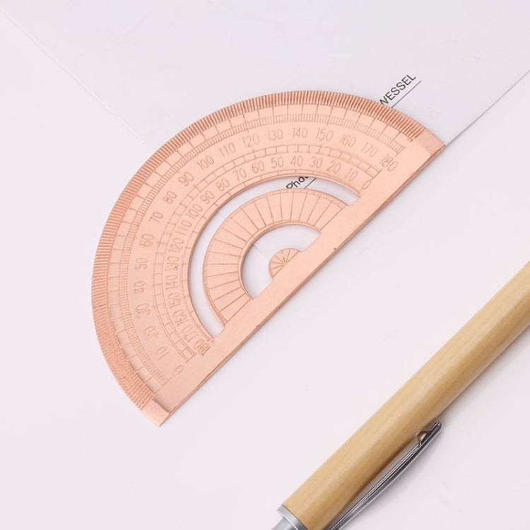 Protractor Ruler Drawing Measurement Math Tool Students Stationery Metal Angle Ruler
