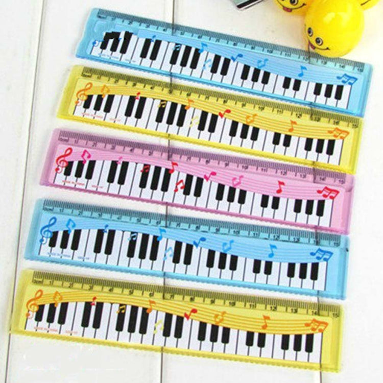 5 PCS Cartoon Piano Note Ruler Bookmarks Student Gift, Random Color, Length:15cm