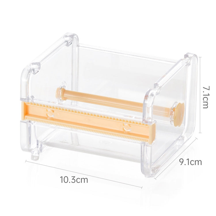 Tape Cutter Office Tape Dispenser Tape Storage Box, Size:10.3x9.1x7.1cm