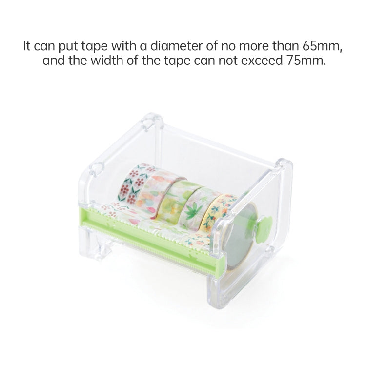 Tape Cutter Office Tape Dispenser Tape Storage Box, Size:10.3x9.1x7.1cm