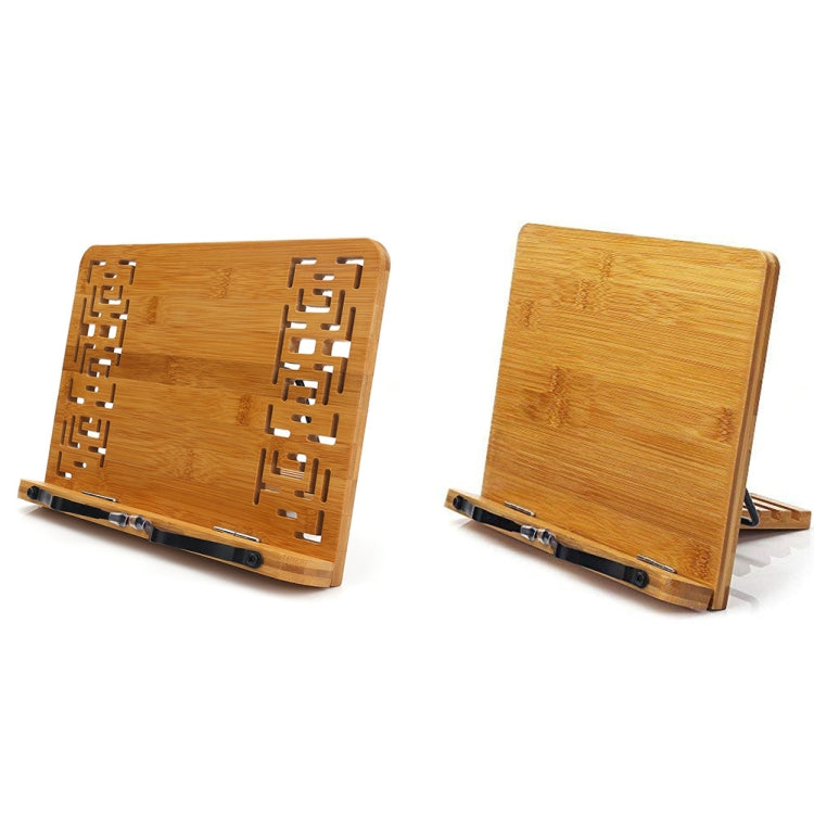 Wood Tablet Bookends Bracket Cookbook Textbooks Document Bamboo Foldable Reading Rest Book Stand, Type:Light Board Large