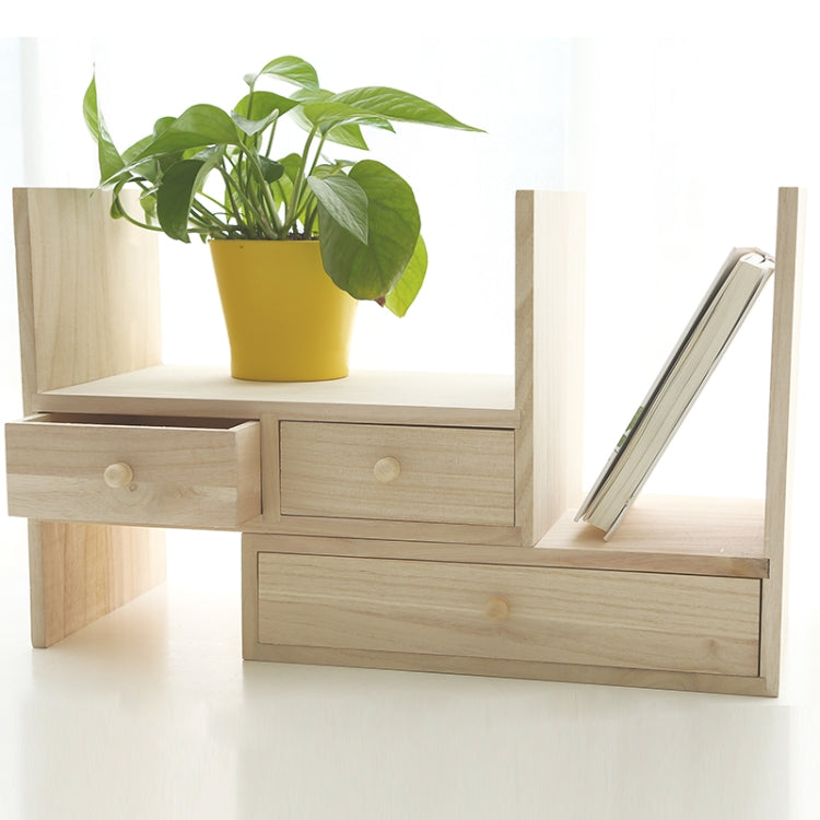 N098 Simple Creative DIY Wood Desk Sets Stationery Holder Magazine Make-up Organizer File Tray Bookshelves