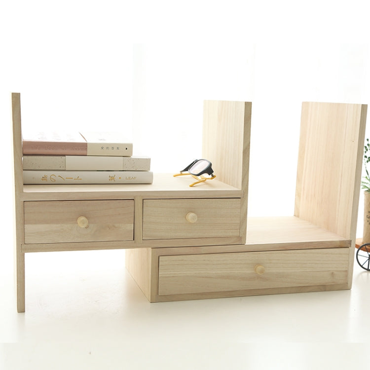 N098 Simple Creative DIY Wood Desk Sets Stationery Holder Magazine Make-up Organizer File Tray Bookshelves