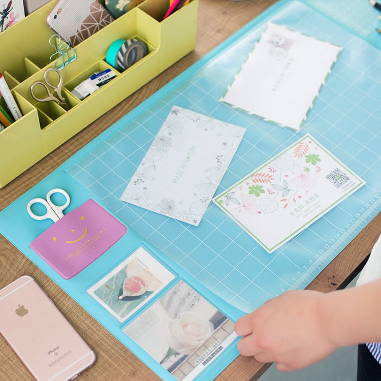 2 PCS Creative PVC Waterproof Multifunctional Desk Organizer Case Computer Keyboard Mouse Mat Set School Office Stationery Supplies